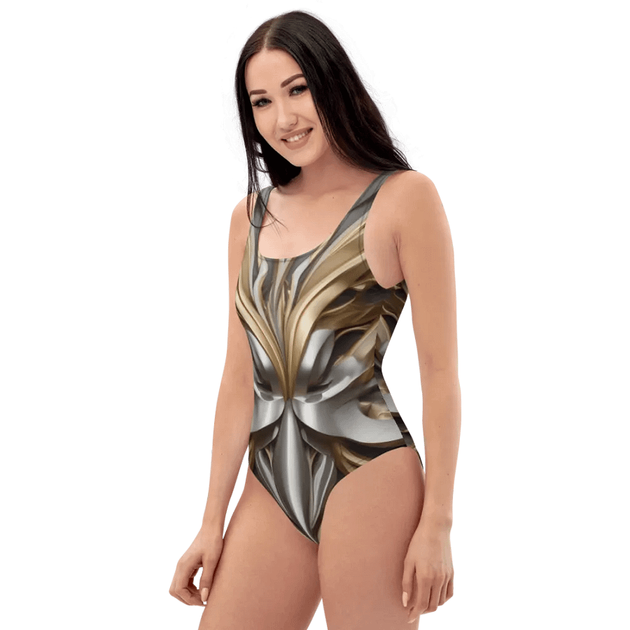 Abstract metallic swimming suit product image (7)