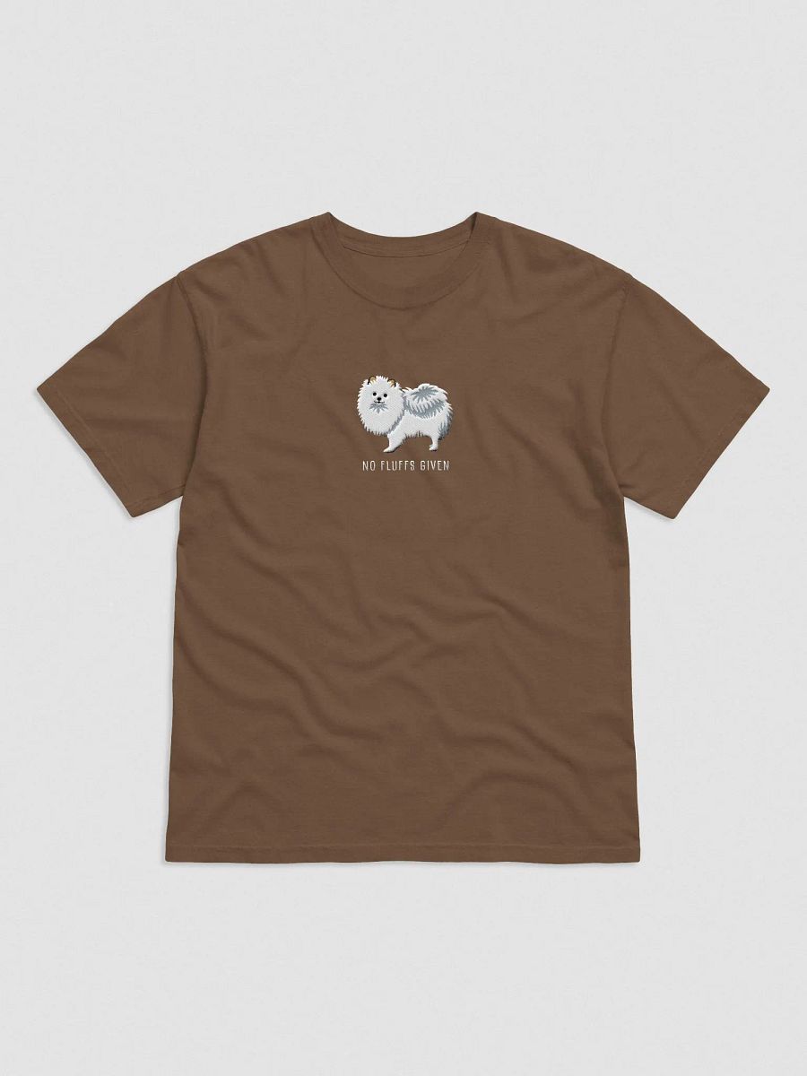 No Fluffs Given T-Shirt(Embroidered) of a Pomeranian(White) product image (4)