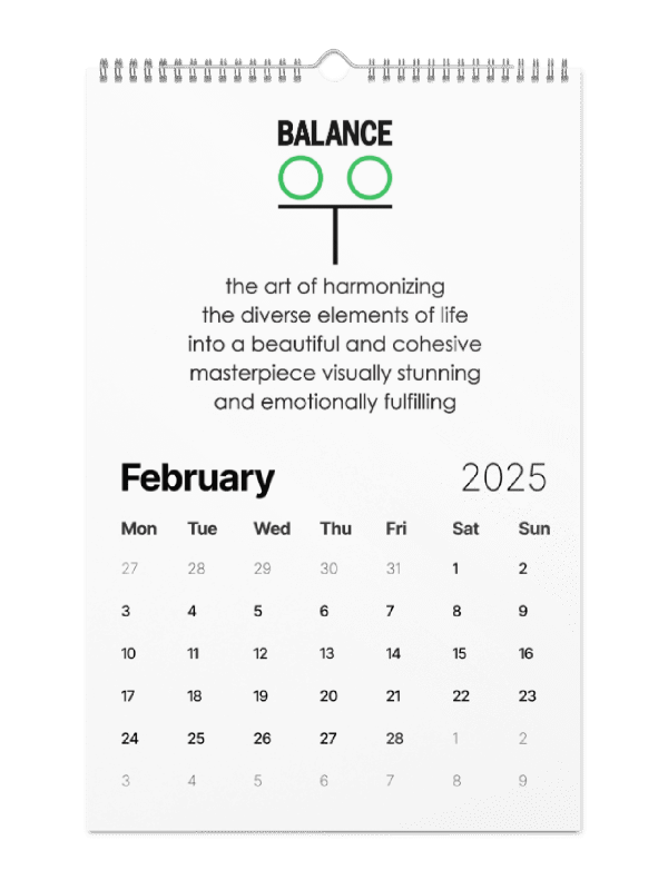 Implied 2025 Calendar : A Year of Positivity and Purpose-Now $10.50 Use promo code VIBES4LOVE at checkout product image (3)