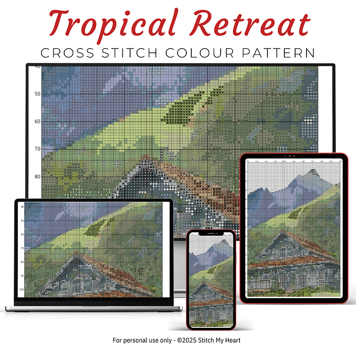 Tropical Retreat Cross Stitch Pattern product image (2)