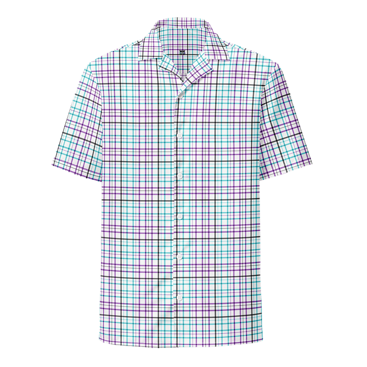 White Plaid Button-Up Shirt product image (1)
