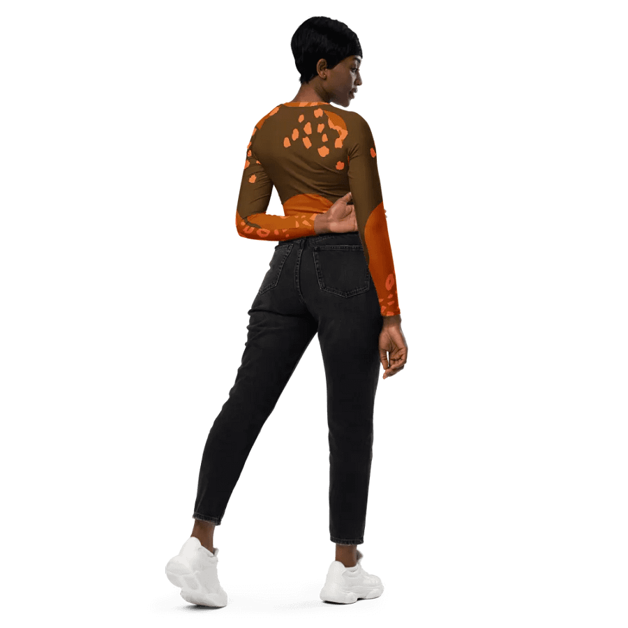 Orange Dynamic Animal Print Crop Top product image (9)
