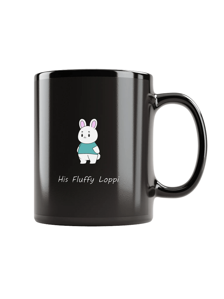 His Fluffy Loppi Black Mug product image (6)