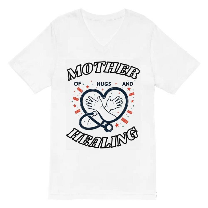 mother of Hugs and healing, Stethoscope v-neck Tee product image (2)