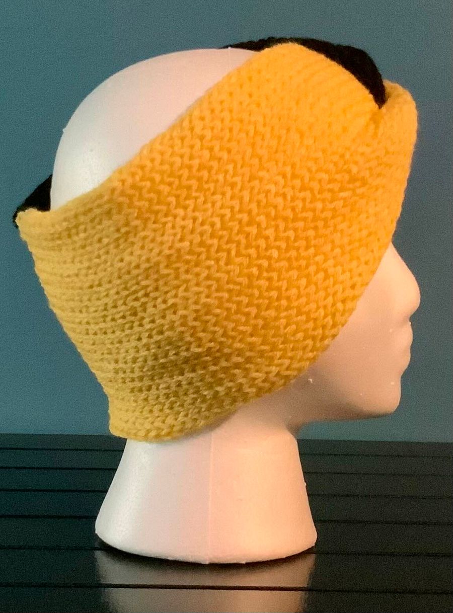 Black and Yellow Ear Warmers Regular Width product image (2)