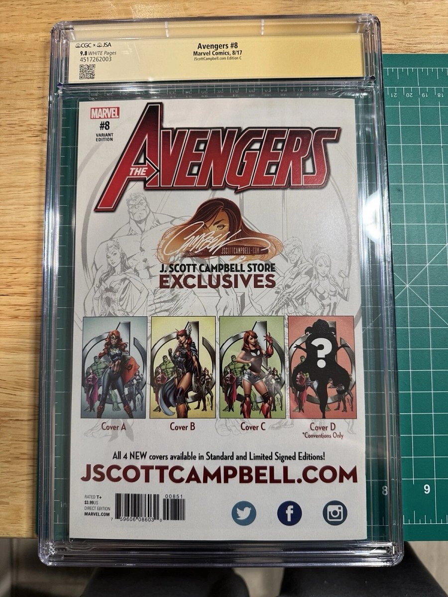 Avengers #8 (2017) | CGC 9.8 SS | J. Scott Campbell Signed | Mary Jane as Iron Man Variant (Edition C) product image (2)