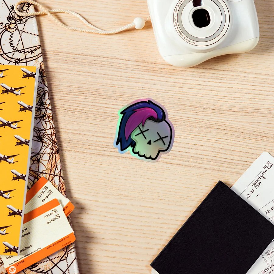 Hybrid Skull Holo Sticker product image (5)