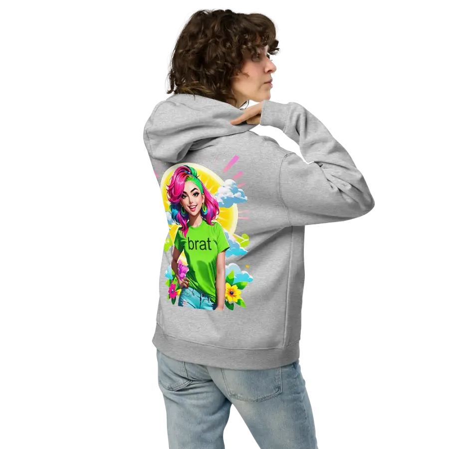 Brat - Premium Hoodie (Athletic Heather) Brat Life - v5 (Back Printed Design) product image (2)