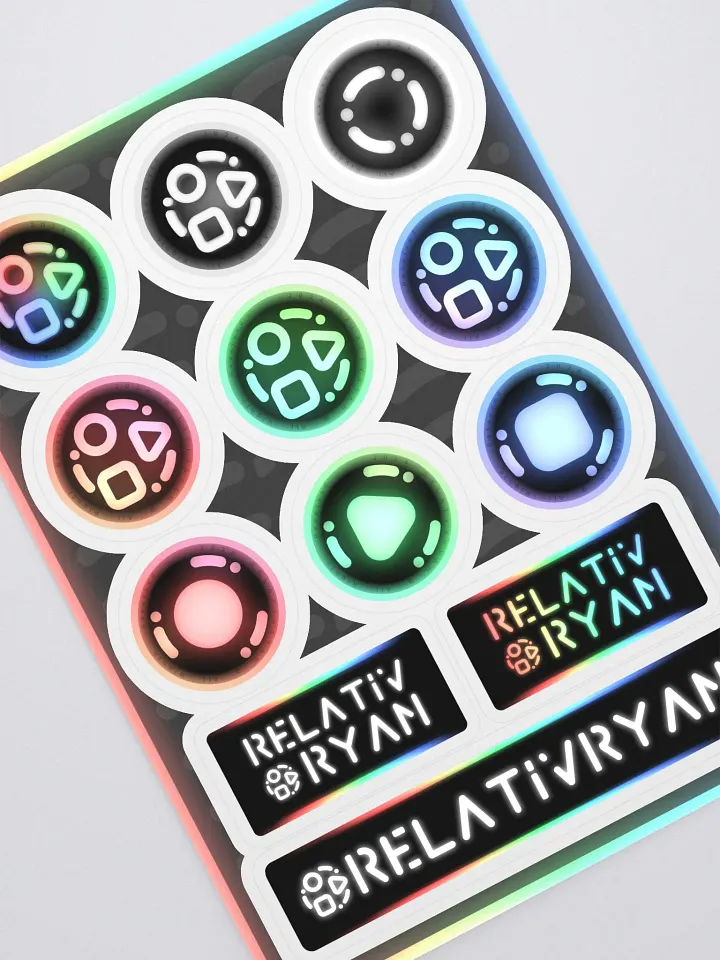 RelativRyan Kiss Cut Sticker Sheet w/BG Set #0 (On White) product image (1)