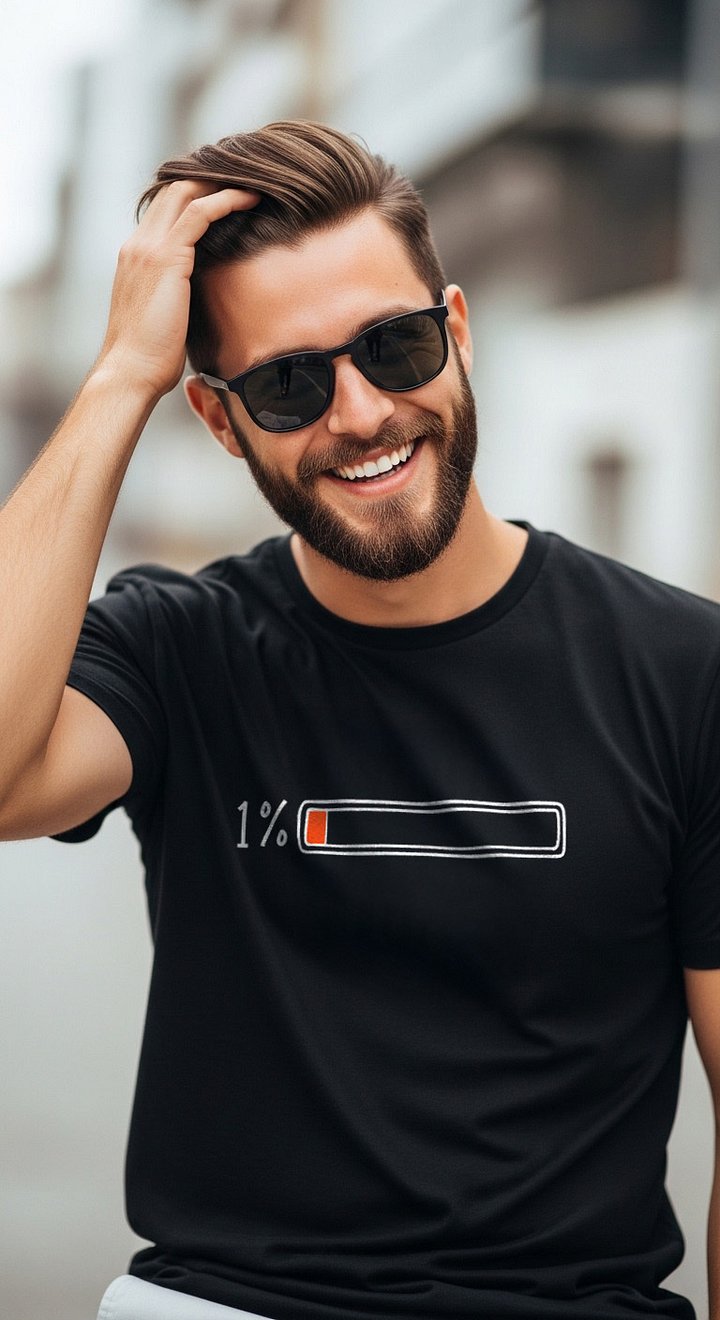 Low Battery 1% life Charging Energy Battery low tshirt battery gameover product image (1)