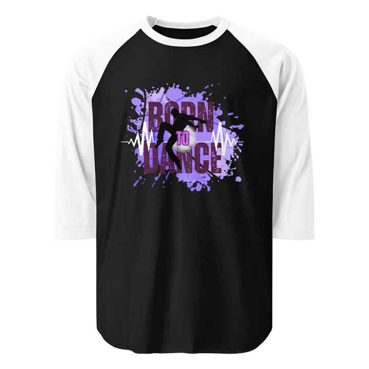 Born to Dance His Silhouette Dynamo Raglan Two Color Tee product image (1)