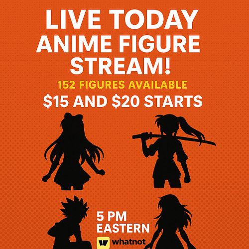 🔥 152 Anime Figures. $15 & $20 Starts. LIVE TODAY! 🔥
Join us at 5PM EST on Whatnot for our biggest anime figure drop ever! Fa...