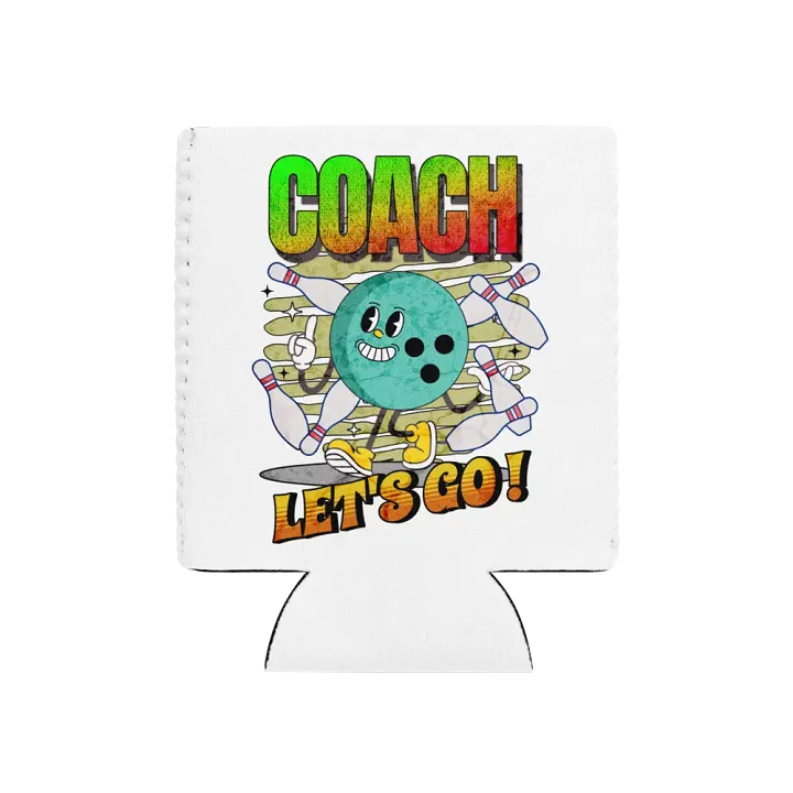Retro Mascot Coach Bowling Can Cooler product image (1)