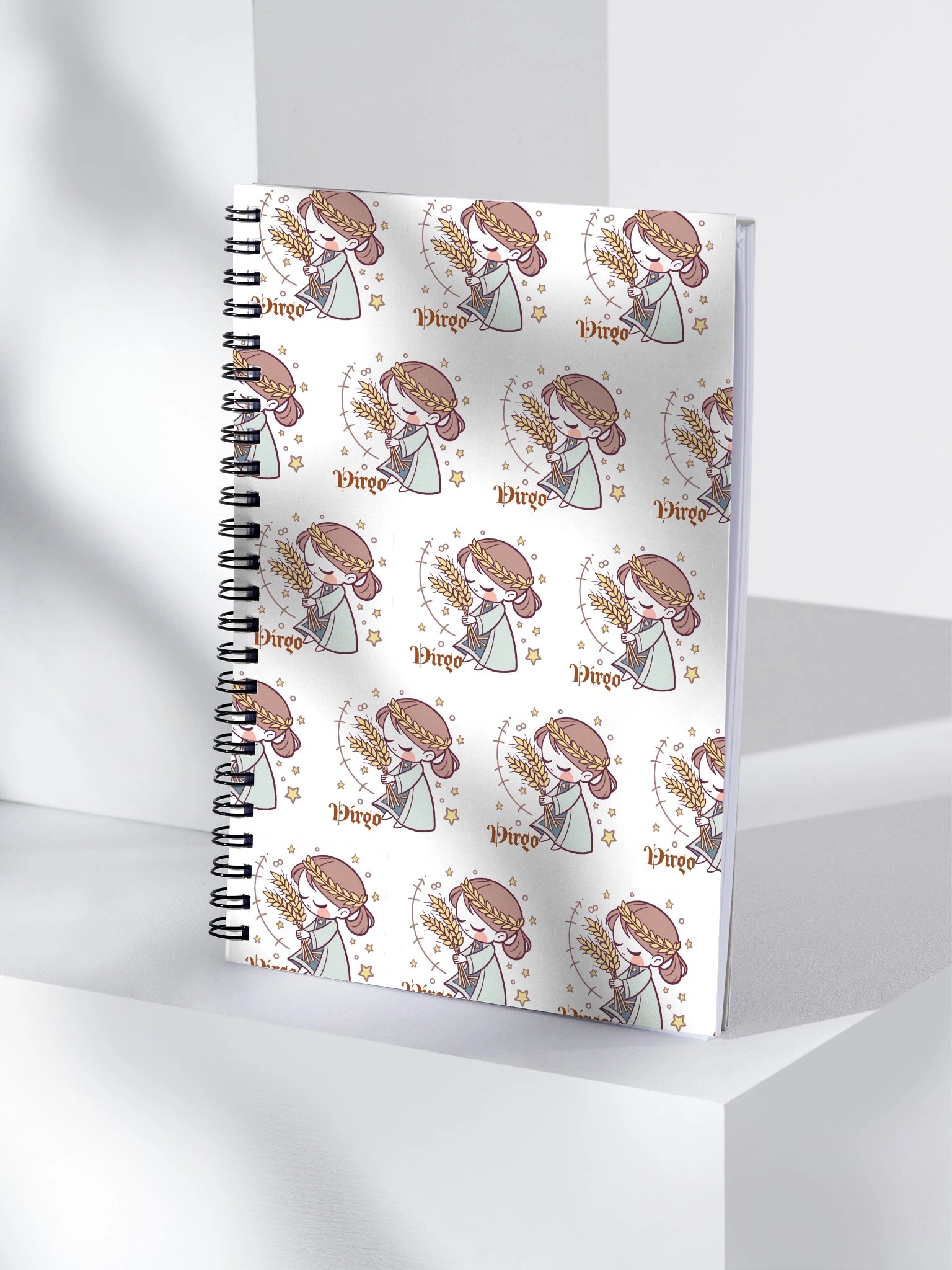 Virgo Wheat Goddess Spiral Notebook product image (4)