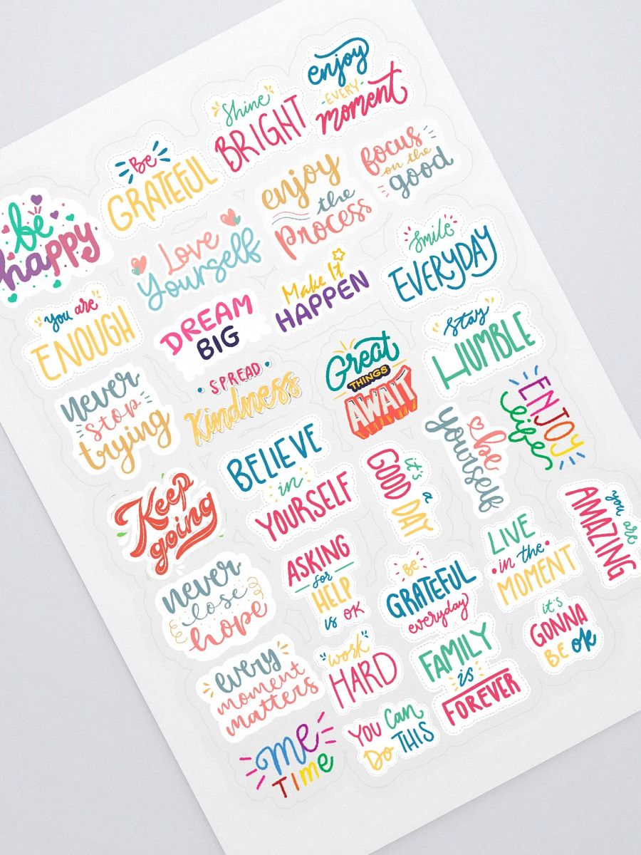 Me Time Motivational Sticker Sheet product image (1)