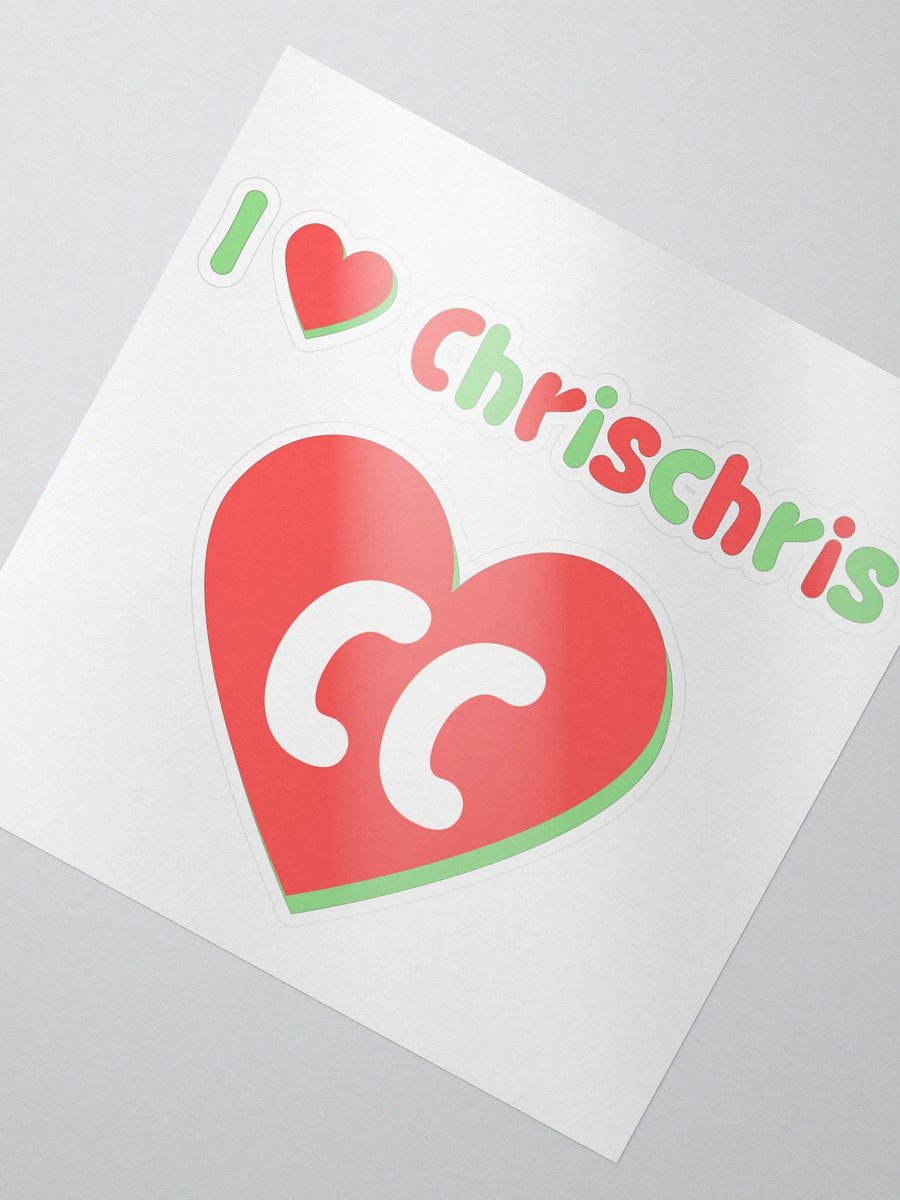I Love Chrischris Sticker product image (2)