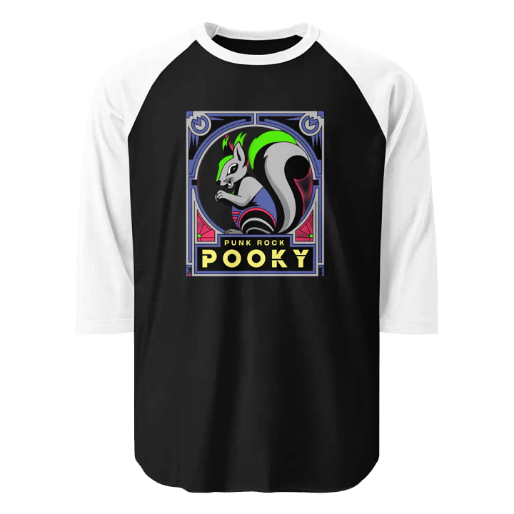 Punk Rock Pooky ¾ Sleeve Raglan Tee product image (1)
