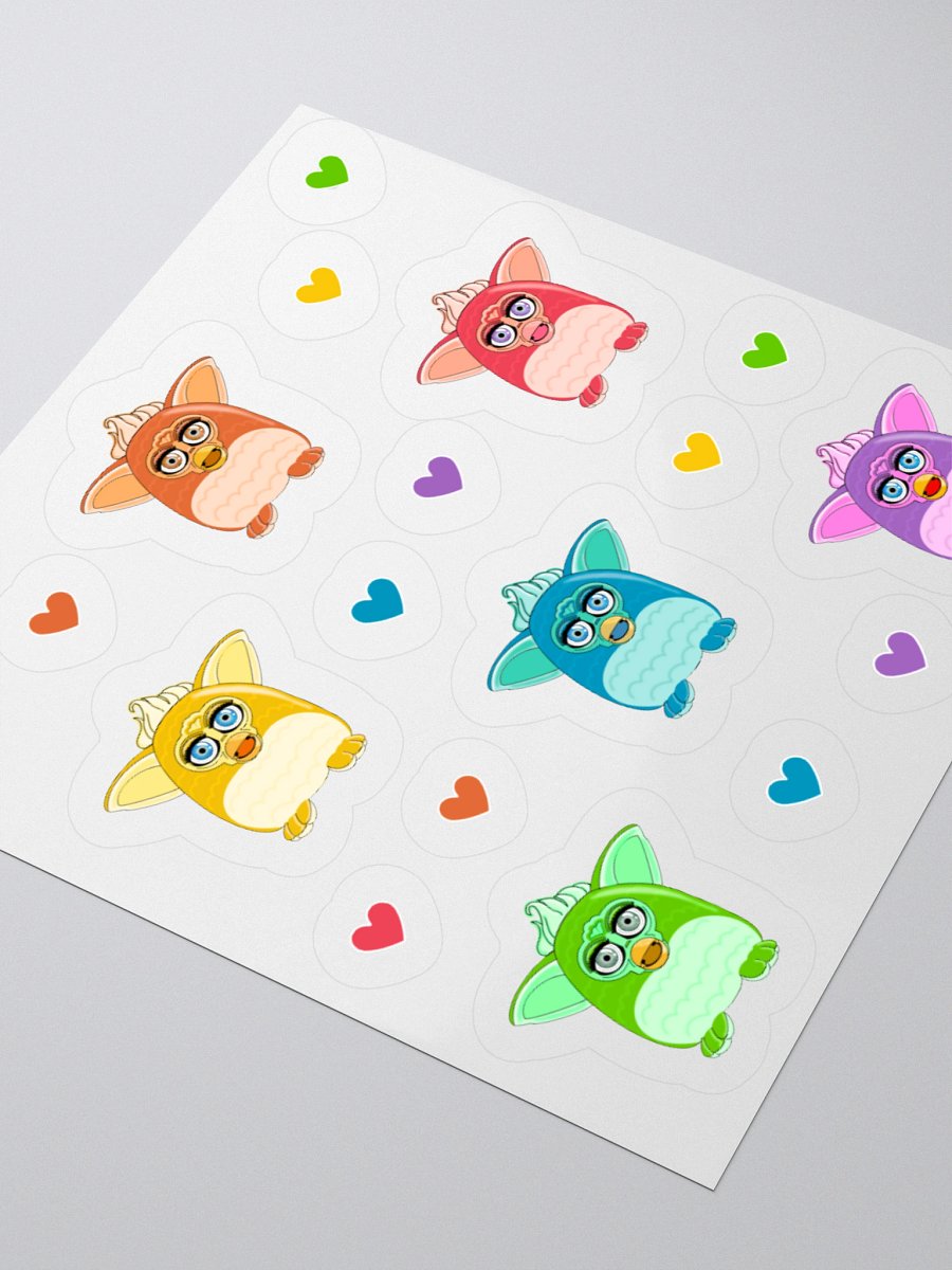 Furbish PRIDE 2025 - Furbs and Hearts Sticker Sheet product image (9)