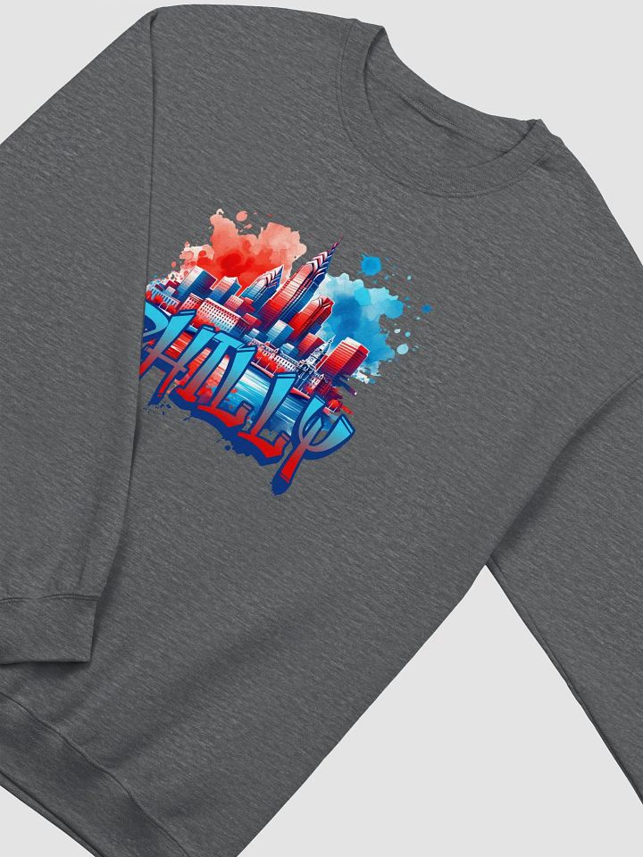PHILLY CITYSCAPE CREWNECK SWEATSHIRT - RED/BLUE product image (17)