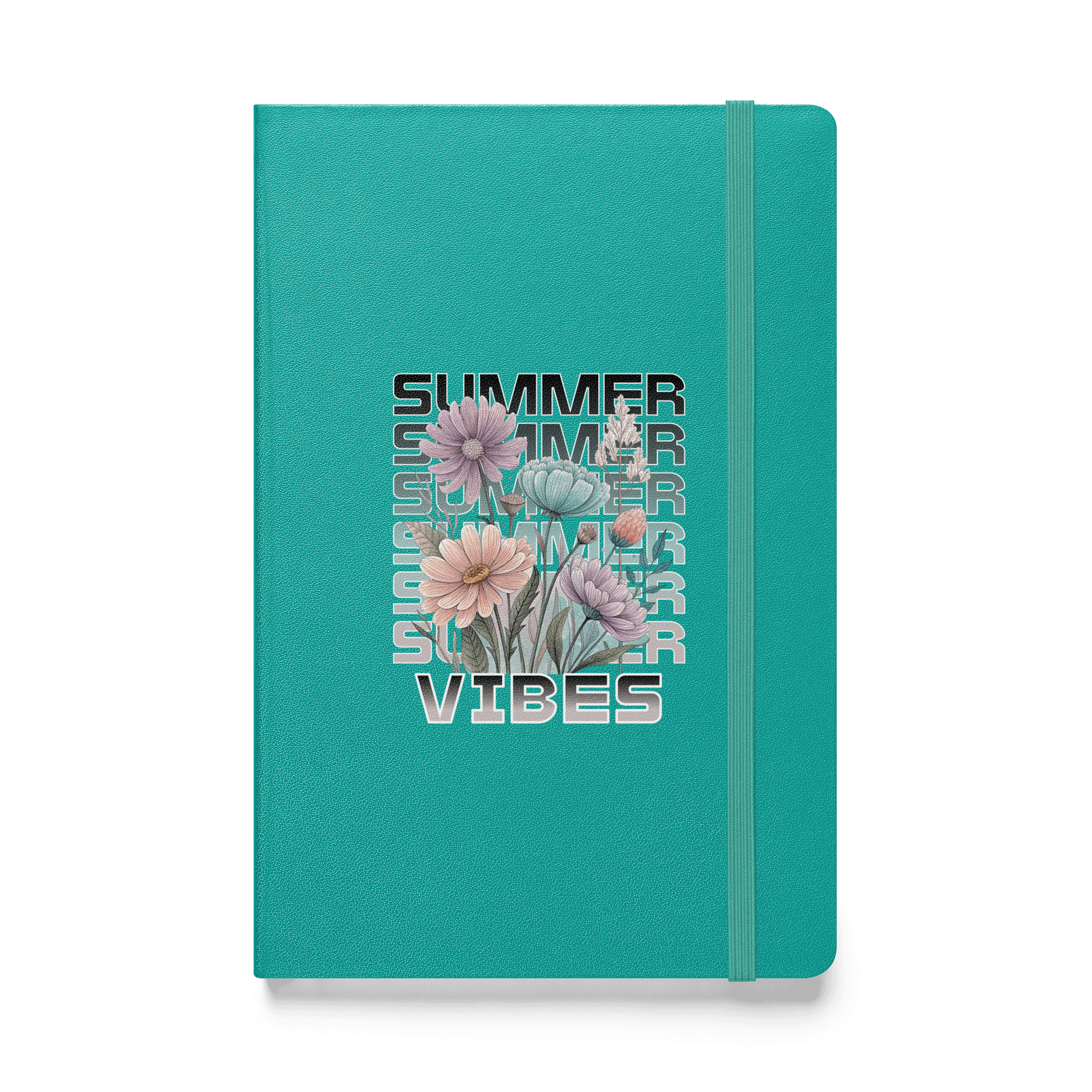Summer Vibes Boho Flowers Floral Hardcover Journal product image (1)