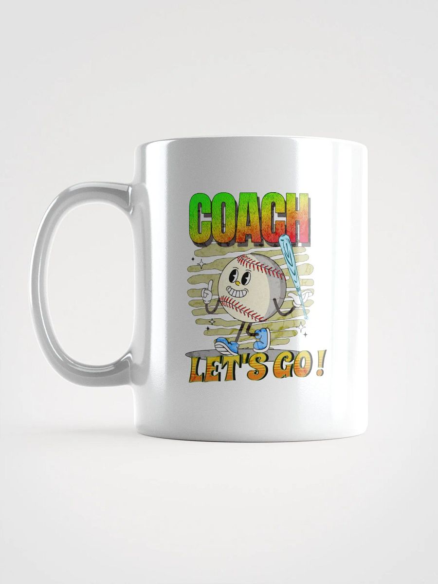 Retro Mascot Coach Lets Go Baseball Mug product image (1)