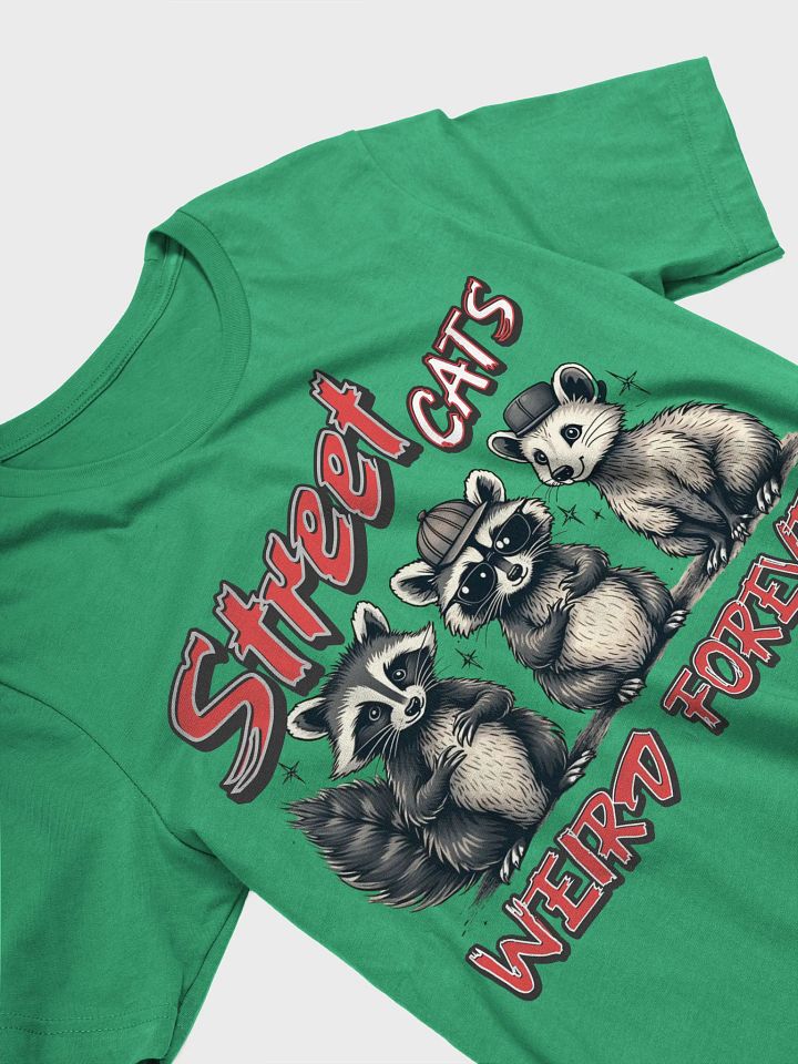 Street Cats Weird Forever Raccoon Quirky Crewneck Tee product image (2)