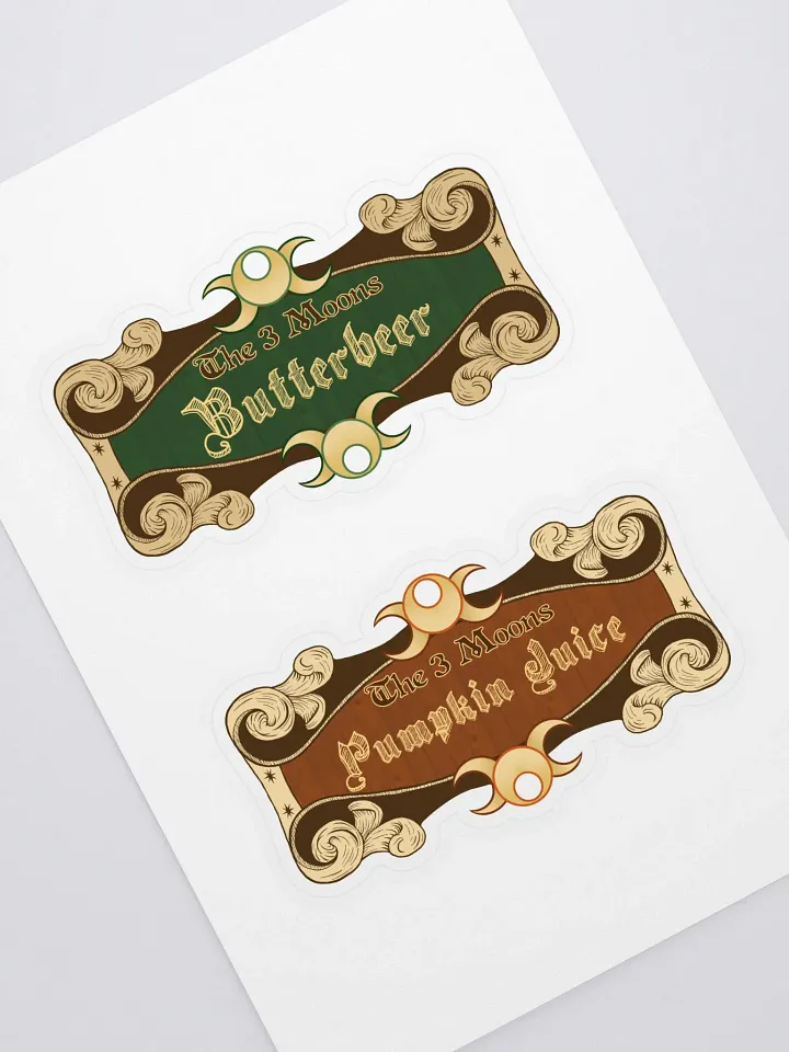Butterbeer and Pumpkin Juice Sticker labels from The 3 Moons product image (1)
