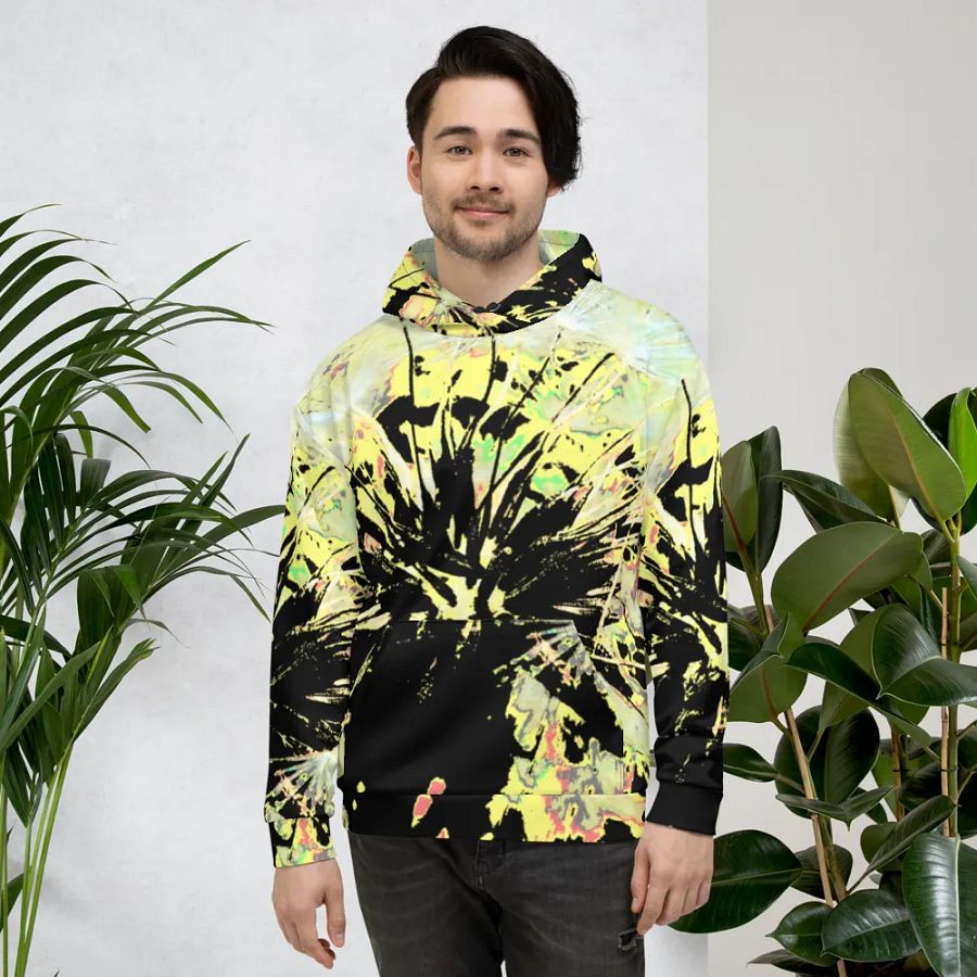 Energetic Abstract Dandelion Seeds Unisex Pull Over Hoodie product image (4)