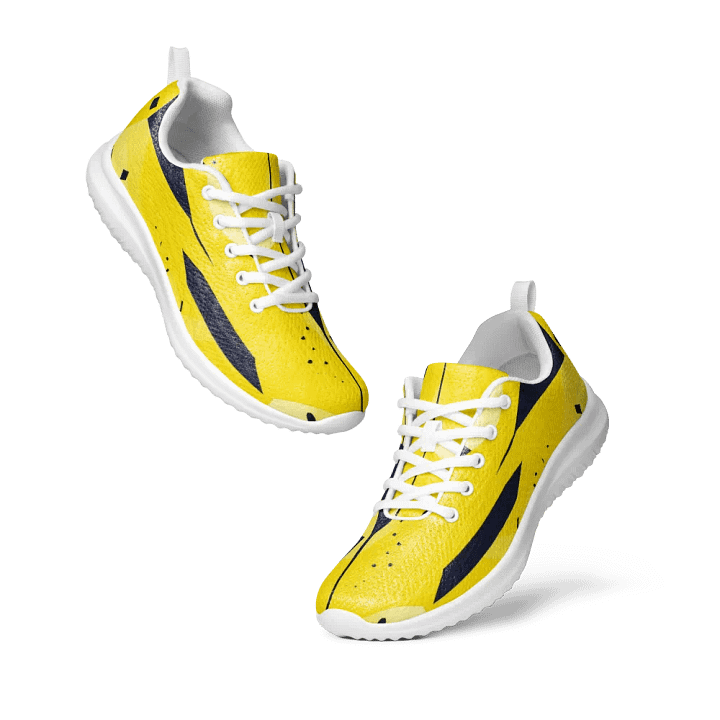 Yellow Abstract Men's Athletic Shoes #560 product image (1)