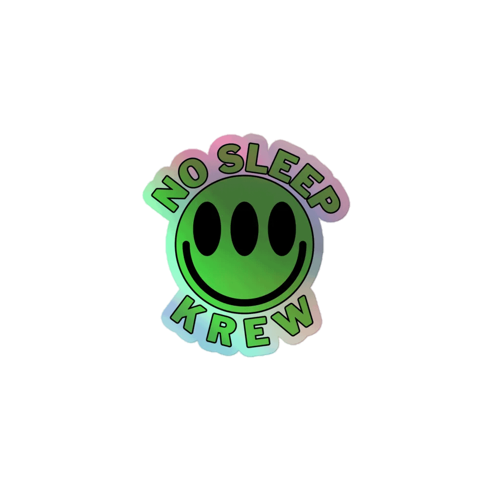 No Sleep Krew - Green Holographic Sticker product image (1)