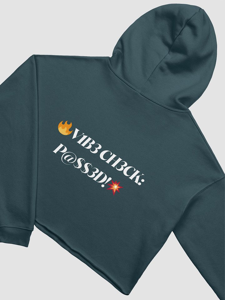 $.T.@.T - V!B3 CH£CK P@SSED Crop Hoodie product image (2)