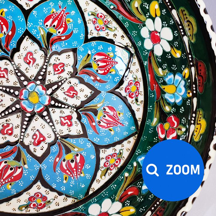 Handmade bowl (Green), Turkish decor — handmade pottery, handmade ceramic, home decor, handmade gift, Turkish ceramic product image (2)