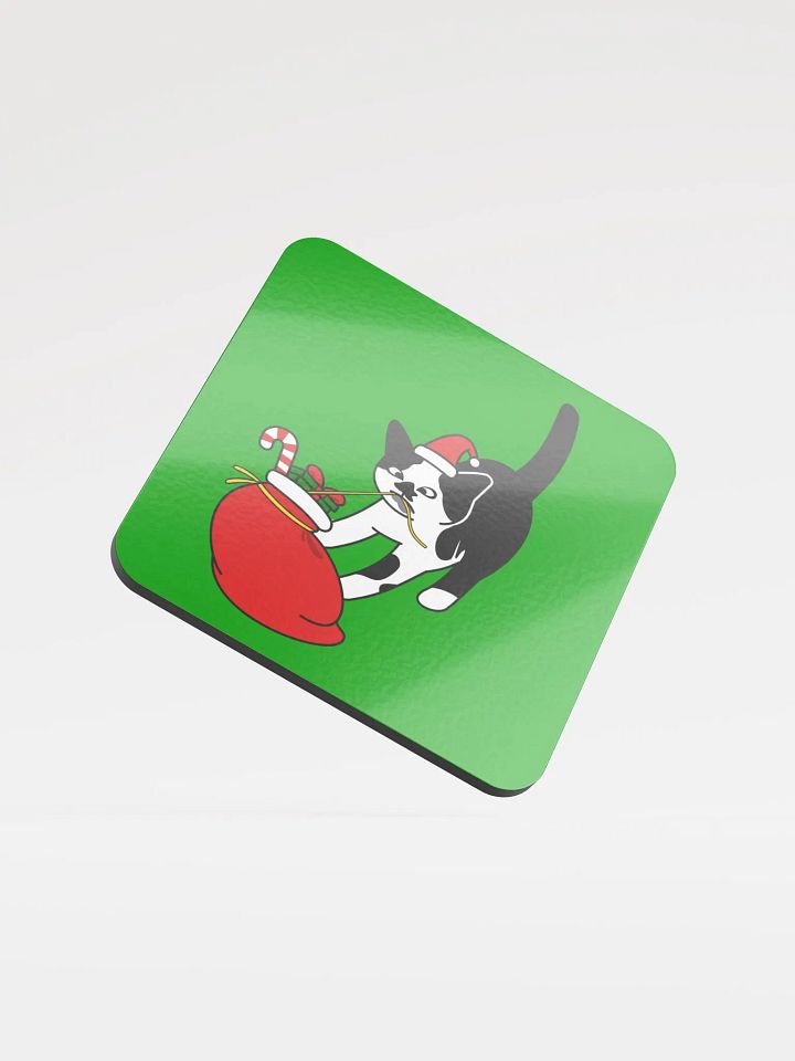 Santa Paws Christmas Cat Coaster product image (1)