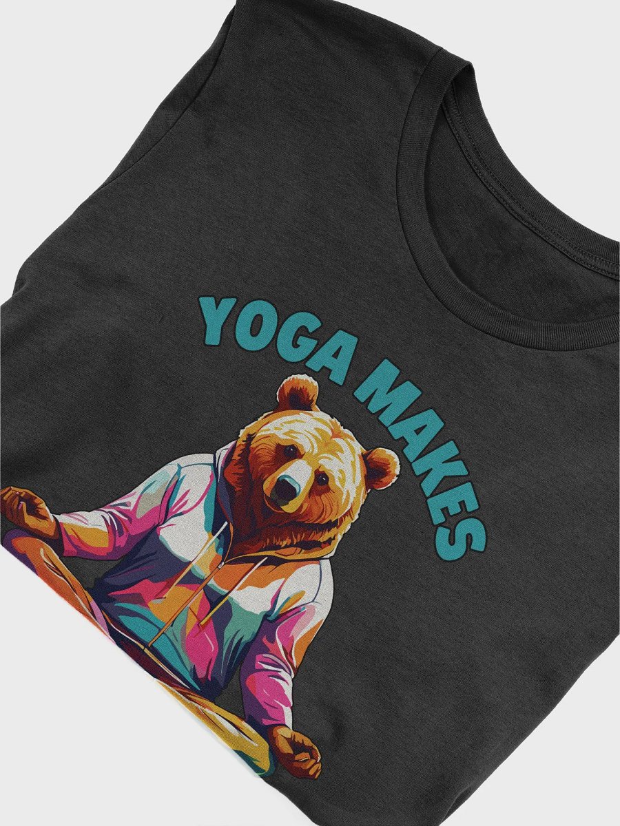 Yoga Bear Graphic T Shirt | Yoga Makes Life Bear-Able product image (3)