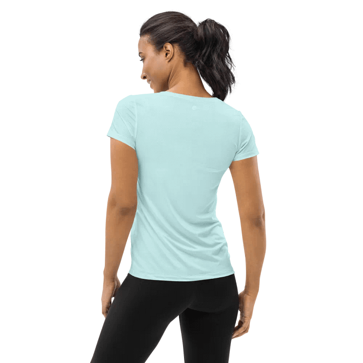 Light Cyan Women's Athletic T-Shirt product image (2)