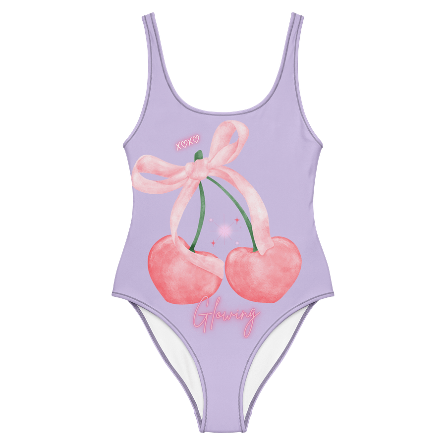 🍒 Glowlita "Cherry Twilight" Violet Glow One-Piece product image (1)
