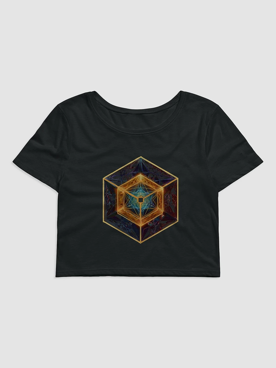 Geometric Optical Illusion Cube T-Shirt - Unique Visual Art product image (2)