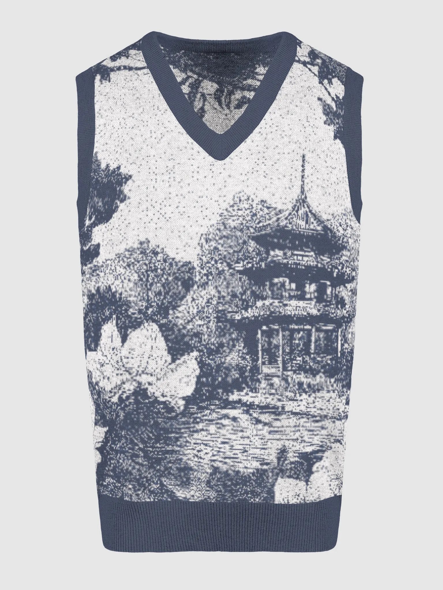 Tranquil Landscape III Knit V-Neck Vest product image (10)