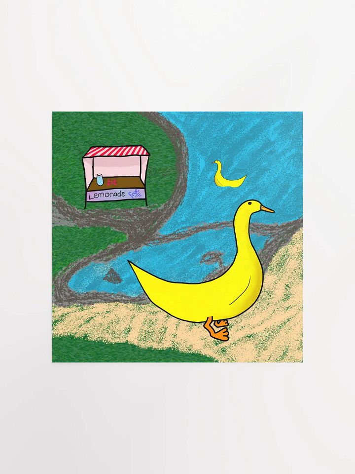 Banana-duck Square Print product image (1)