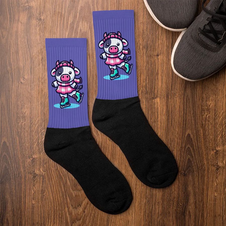 Ice Skating Cow Socks product image (4)