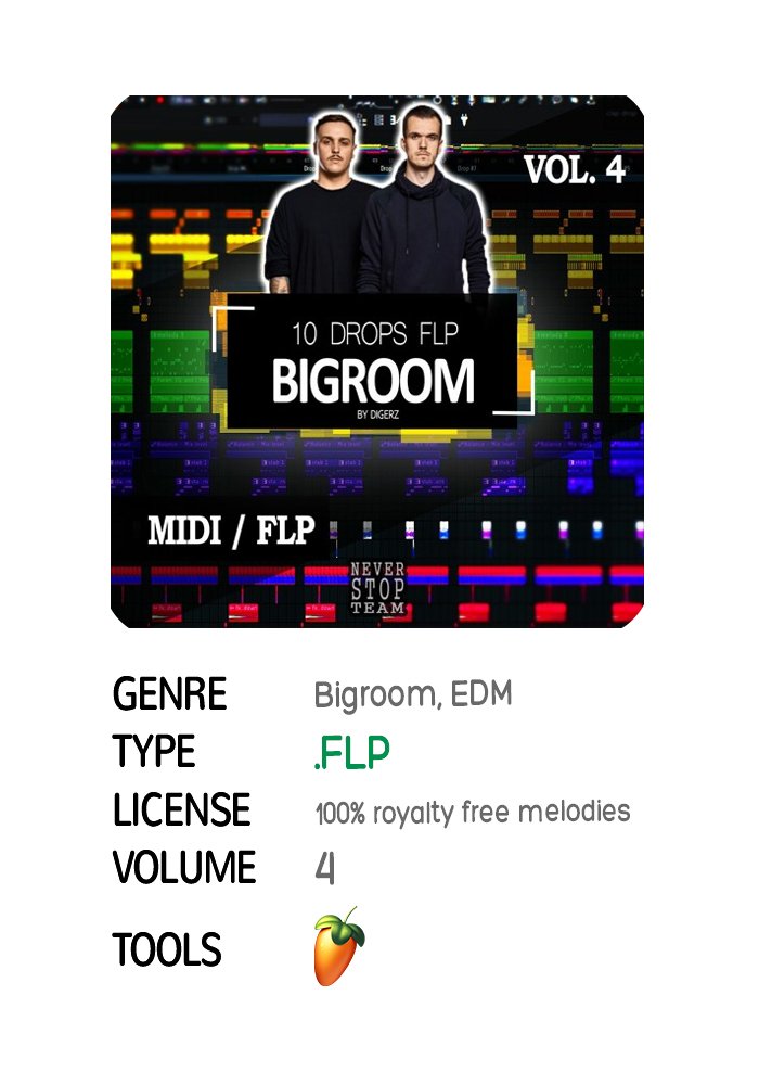 10 Bigroom Drop Melodies FLP vol.4 product image (1)