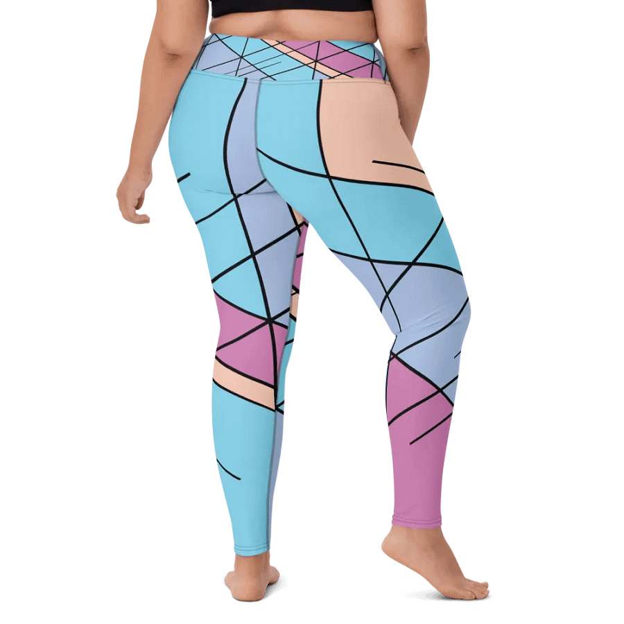 Cool Colorful Geometric Yoga Leggings product image (10)