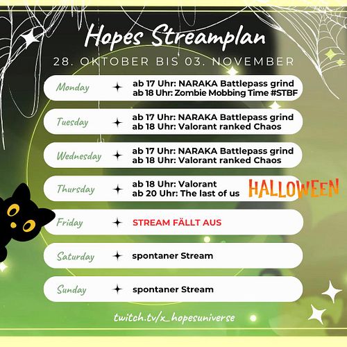🎃 Halloween rückt näher 🎃  Am Donnerstag wird daher „The last of us“ weitergespielt! ‼️Es kann sein, dass der Stream an Hallo...