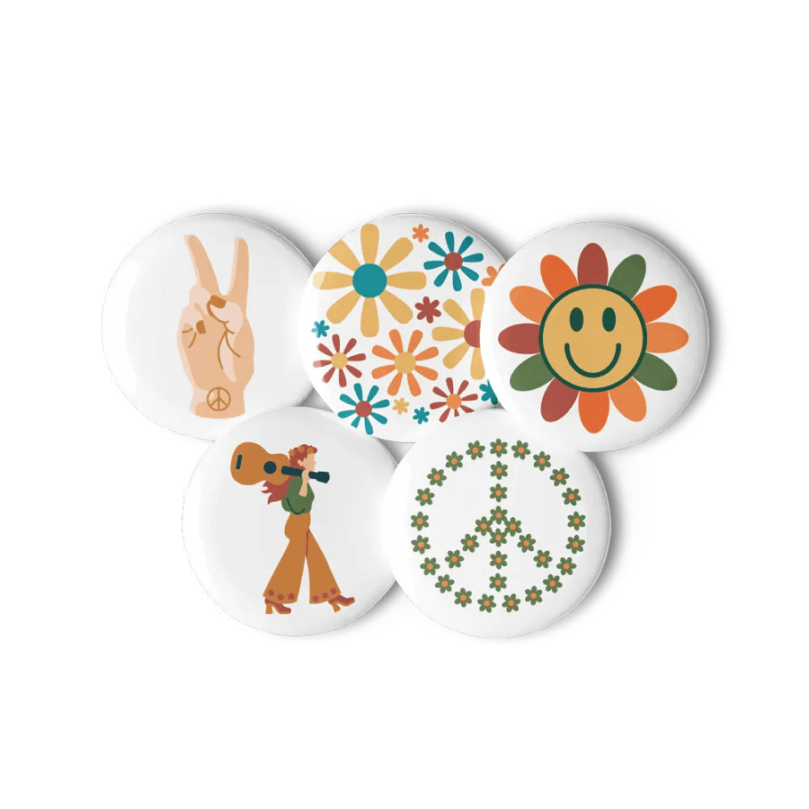 Peaceful Petals Pin Buttons Set product image (11)