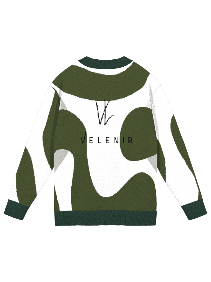 Velenir Green Wave Signature Knitted Cardigan product image (9)