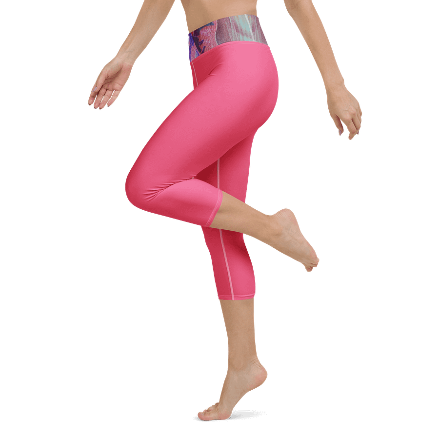 Paradise Breeze Brink Pink Yoga Capri Leggings product image (6)