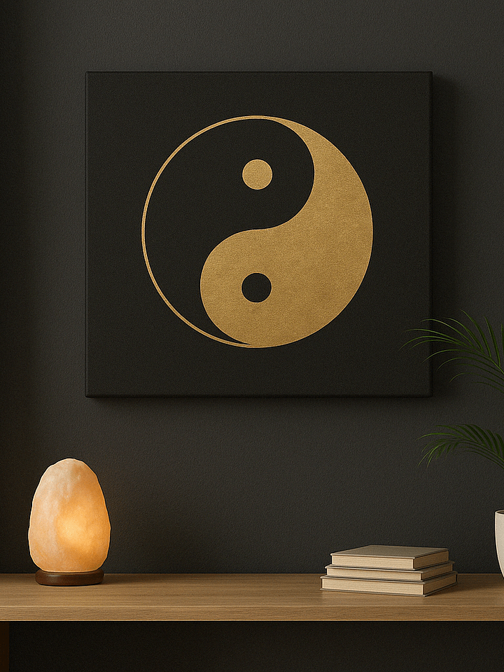 Yin Yang Canvas Print – Black & Gold Wall Art for Balance, Mindfulness & Home Zen product image (2)