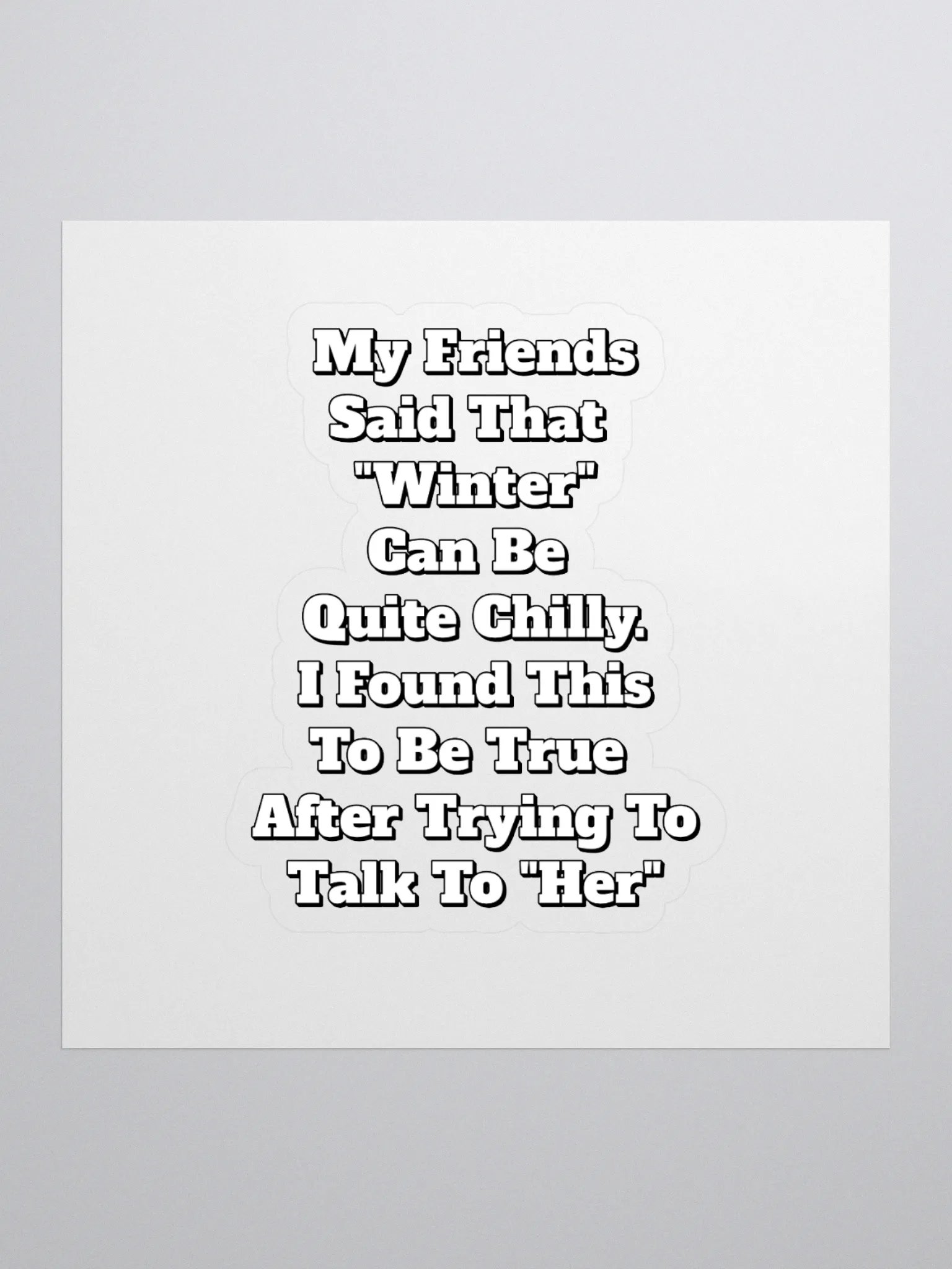 My Friends Said That Winter Can Be Chilly Funny Sticker product image (1)