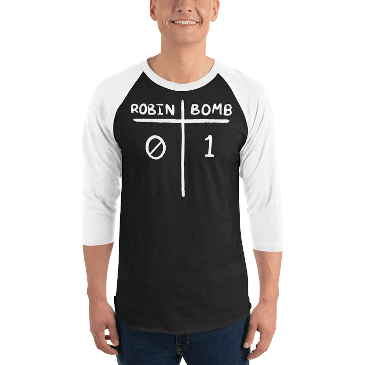 Robin 0 | Bomb 1 Baseball tee product image (1)
