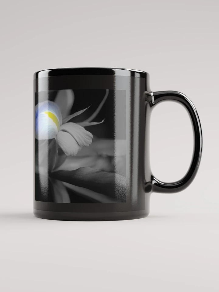 Black and White Iris Black Coffee Mug product image (1)
